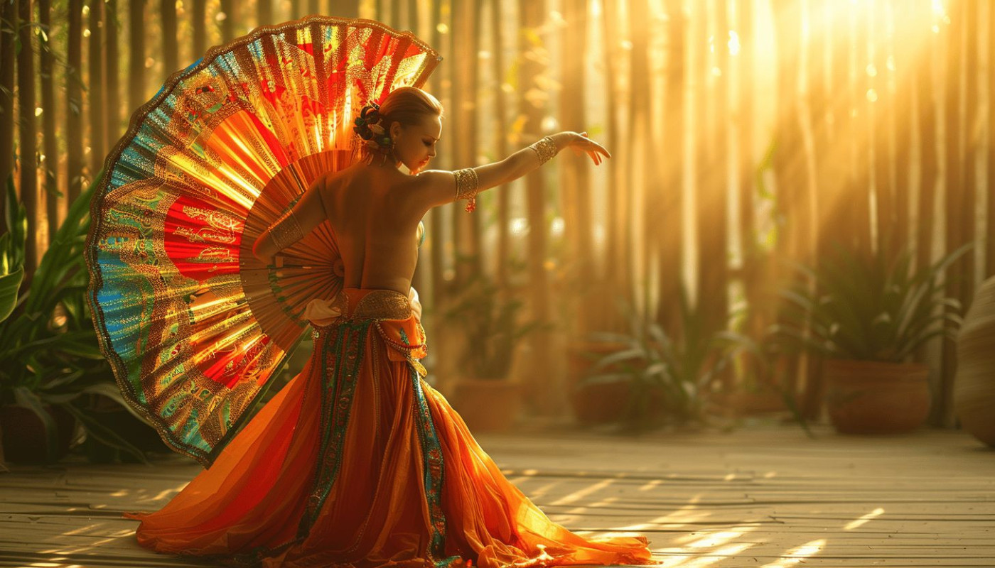 Maniement et utilisation de l'éventail dans la danse orientale